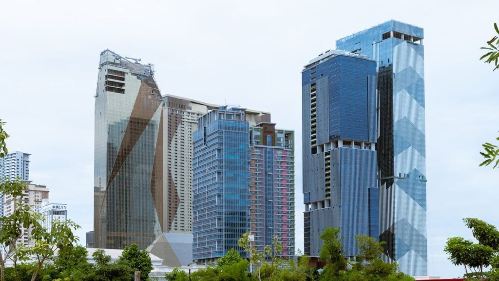 Towers in central Phnom Penh