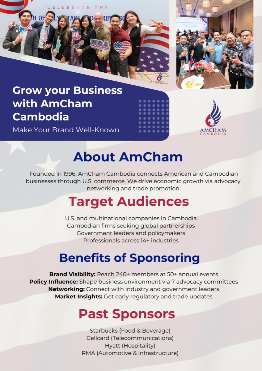 Cover of the AmCham Cambodia sponsorship prospectus