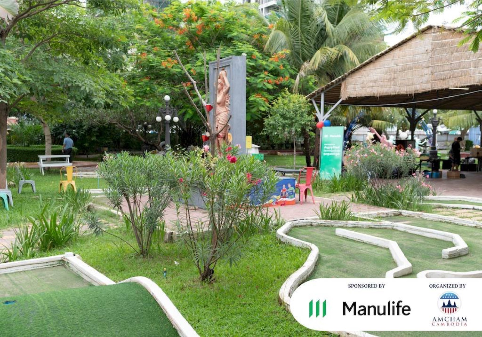 The grounds set for the AmCham Cambodia Stars and Stripes Soirée